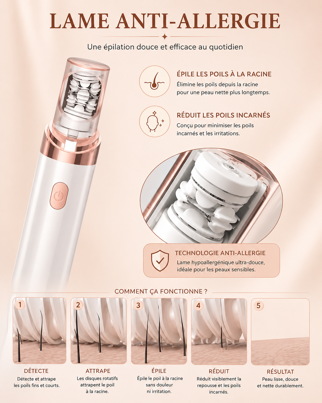 Miss&Glow™ - Épilateur pour le visage