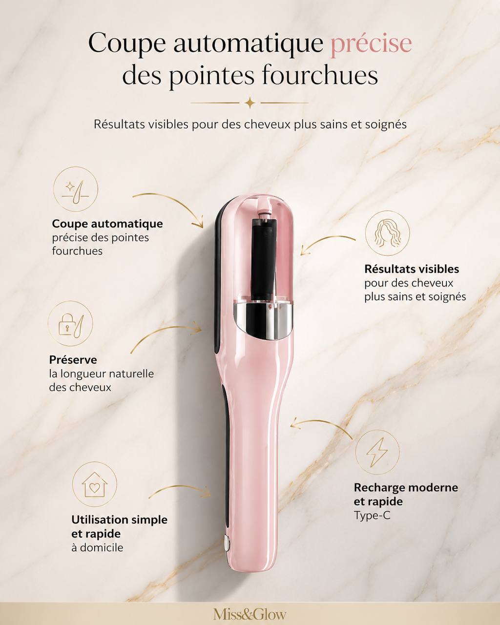 Miss&Glow™ - Coupe Fourche automatique